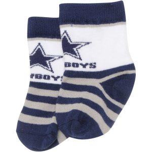 Infant Dallas Cowboys For Bare Feet Rugby Stripe Socks