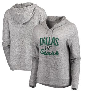 Let Loose by RNL Dallas Stars Women’s Ash Cozy Collection Steadfast Pullover Hoodie