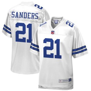 Men’s Dallas Cowboys Deion Sanders NFL Pro Line White Retired Team Player Jersey