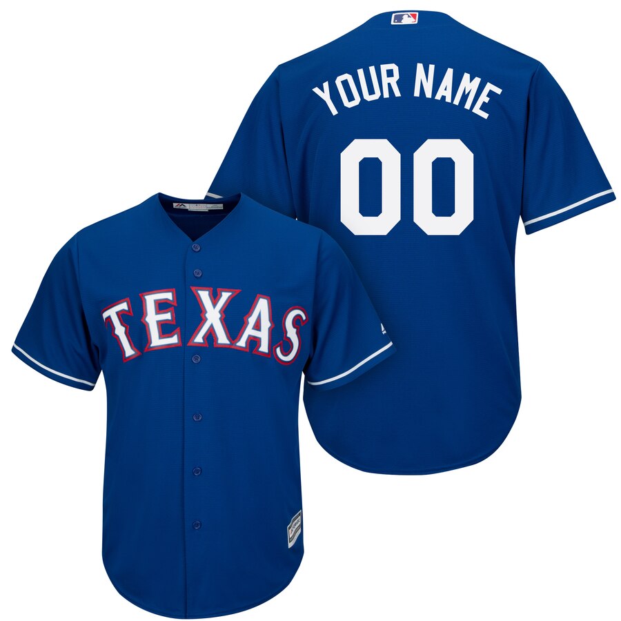 Rougned Odor Texas Rangers Majestic Official Name & Number T-Shirt - Royal