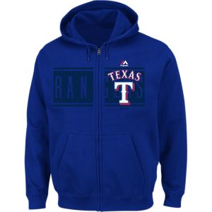 Texas Rangers Majestic Piercing Attack Full-Zip Hoodie – Royal