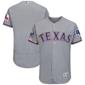 Texas Rangers Majestic Road Final Season Stadium Patch Authentic Collection Flex Base Team Jersey