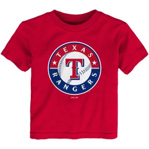 Texas Rangers Toddler Team Primary Logo T-Shirt – Red