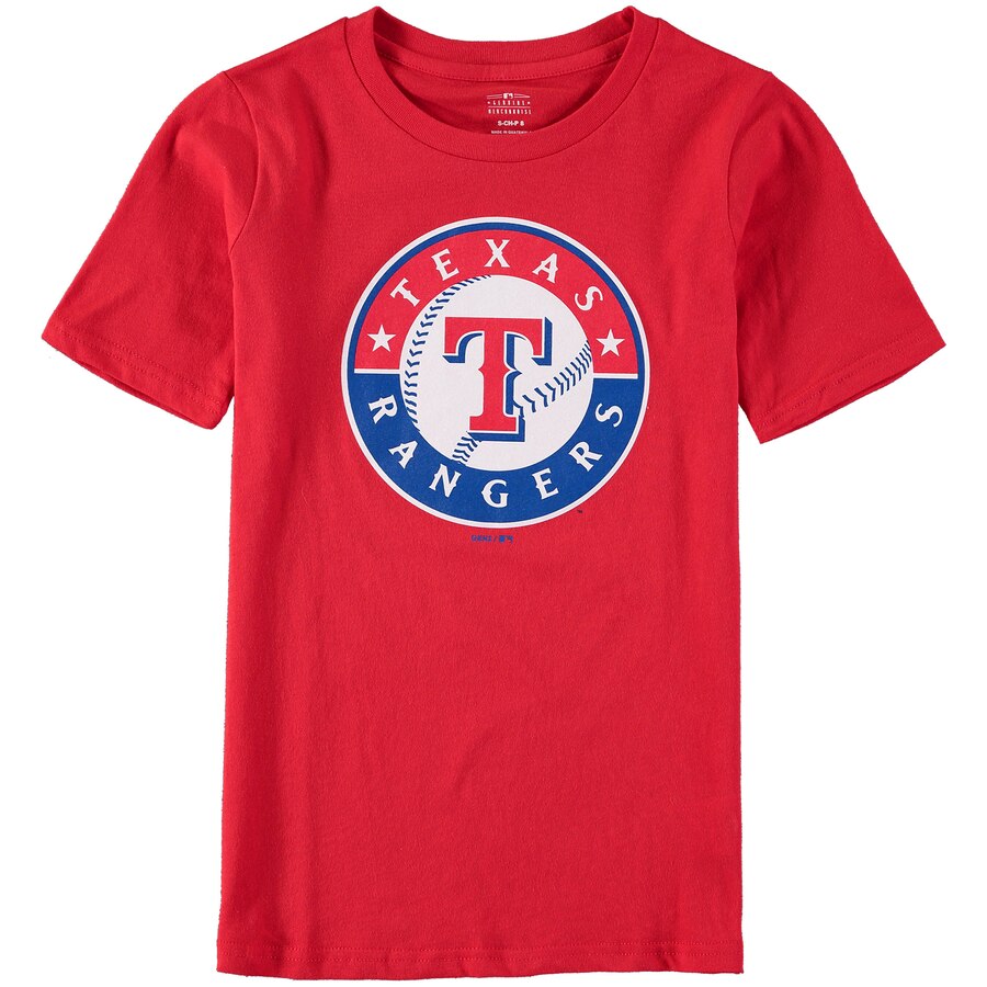 Texas Rangers Youth Primary Logo T-Shirt – Red – DALLAS FAN GEAR