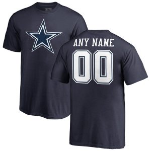 Youth Dallas Cowboys NFL Pro Line by Fanatics Branded Navy Personalized Primary Logo T-Shirt