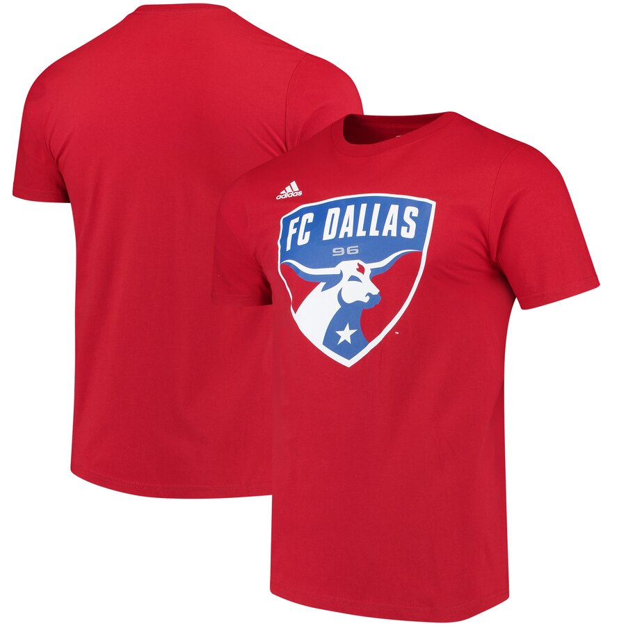 FC Dallas adidas Logo Set T-Shirt – Red – DALLAS FAN GEAR
